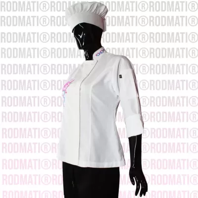 FILIPINA PARA CHEF DAMA AXOLOTL PREMIUM RODMATI MARCA ONLINE DE UNIFORMES PARA CHEF Y MEDICO BLANCO 3