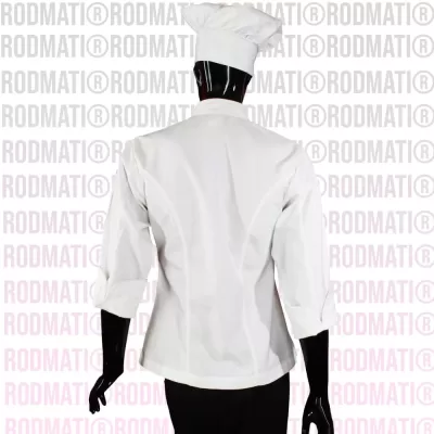 FILIPINA PARA CHEF DAMA AXOLOTL PREMIUM RODMATI MARCA ONLINE DE UNIFORMES PARA CHEF Y MEDICO BLANCO 2