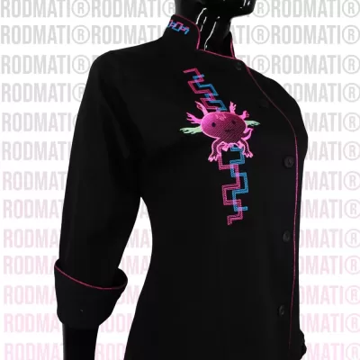 FILIPINA PARA CHEF DAMA AXOLOTL PREMIUM RODMATI MARCA ONLINE DE UNIFORMES PARA CHEF Y MEDICO NEGRO 4