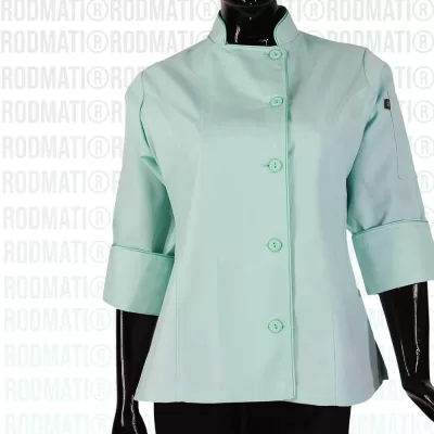 FILIPINA PARA CHEF DAMA COLOR MENTA PARA REPOSTERAS PASTELERAS MARCA RODMATI TIENDA ONLINE DE UNIFORMES PARA CHEF Y MEDICOS 5