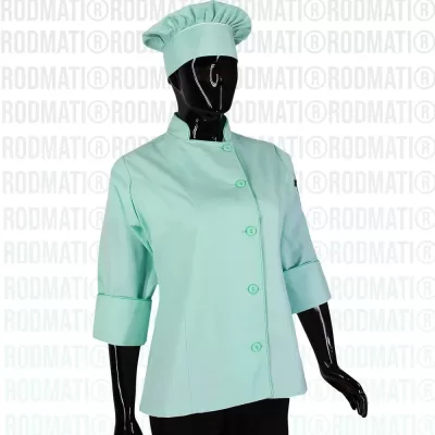 FILIPINA PARA CHEF DAMA COLOR MENTA PARA REPOSTERAS PASTELERAS MARCA RODMATI TIENDA ONLINE DE UNIFORMES PARA CHEF Y MEDICOS 4