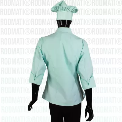 FILIPINA PARA CHEF DAMA COLOR MENTA PARA REPOSTERAS PASTELERAS MARCA RODMATI TIENDA ONLINE DE UNIFORMES PARA CHEF Y MEDICOS 2