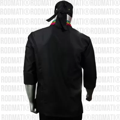 FILIPINA PARA CHEF FOLKLOR CABALLERO NEGRO COLECCION RAICES RODMATI TIENDA ONLINE DE UNIFORMES PARA CHEF Y MEDICO 5